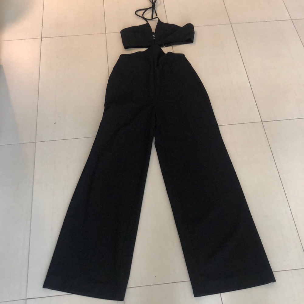 Cut out wide leg jumpsuit